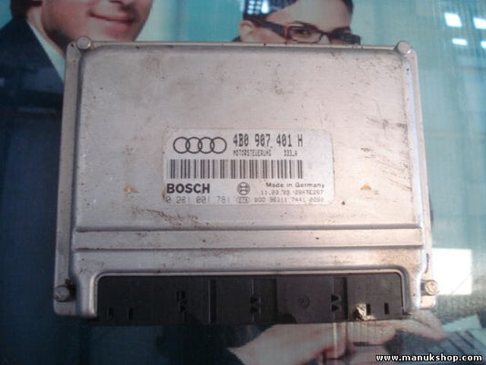 Motorsteuergerät Audi 4B0907401H 4B0 907 401 H 4BO907401H BOSCH 0281001781