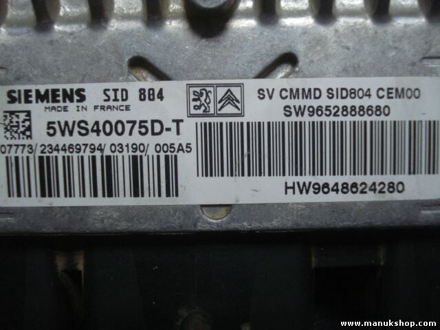 Motorsteuergerät Citroen 5WS40075D-T CMMD SIEMENS 5WS40075DT SW9652888680