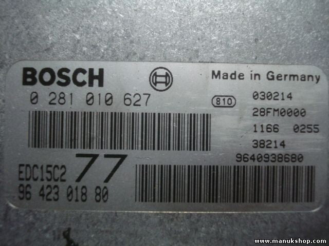 Motorsteuergerät Peugeot 406 9642301880 EDC15C2 77 9640938680 BOSCH 0281010627