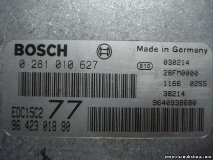 Motorsteuergerät Peugeot 406 9642301880 EDC15C2 77 9640938680 BOSCH 0281010627