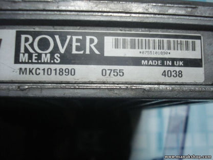 Motorsteuergerät Rover 200 Hatchback XW 214 1396 ccm, 55 KW, 75 PS TY MKC101890