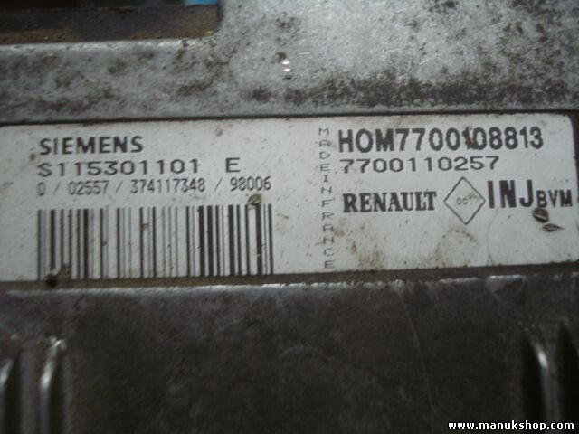 Motorsteuergerät Renault Kangoo HOM7700108813 7700110257 S115301101E