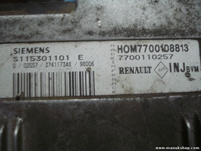 Motorsteuergerät Renault Kangoo HOM7700108813 7700110257 S115301101E