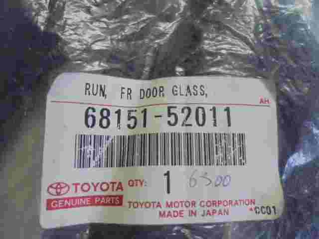 Run Front Door Glass LH  Toyota Yaris Vitz 6815152011 68151-52011