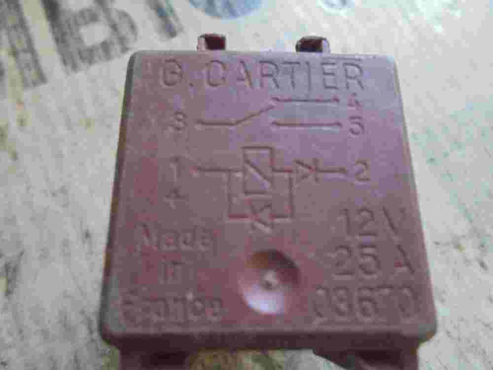 Relais Peugeot G.CARTIER 12V 25A08670 25A 08670