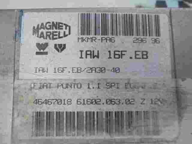 Motorsteuergerät Fiat Punto 1.1  46467018 IAW16FEB IAW16FEB2A3040 6160206302Z