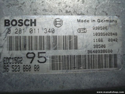Motorsteuergerät  Citroen C5 9652386080 96 523 860 80 EDC15C295 BOSCH 0281011340