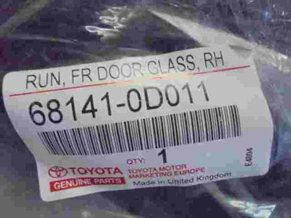 Run Front Door Glass RH  Toyota Yaris 681410D011 68141-0D011