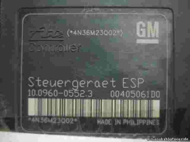 Steuergerät ABS Opel Astra H 10096005523 GM DE BL 13246535  ATE 10020602654