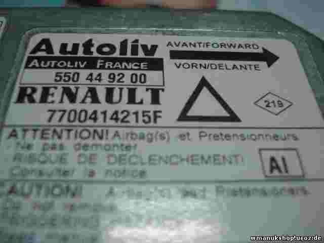 Airbagsensor Airbagsteuergerät Renault Laguna 7700414215F (AI) 550449200