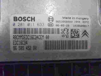 Motorsteuergerät Peugeot 407 1.6 9658945280 96 589 452 80 9653958980