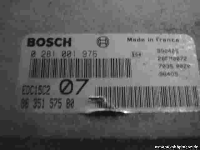 Motorsteuergerät Citroen Xsara Peugeot 9635157580 96351575186 BOSCH 0281001976