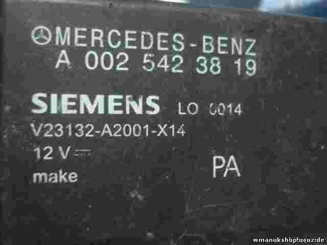 Batterie Trennrelais Mercedes-Benz A0025423819 SIEMENS L00014 V23132-A2001-X14