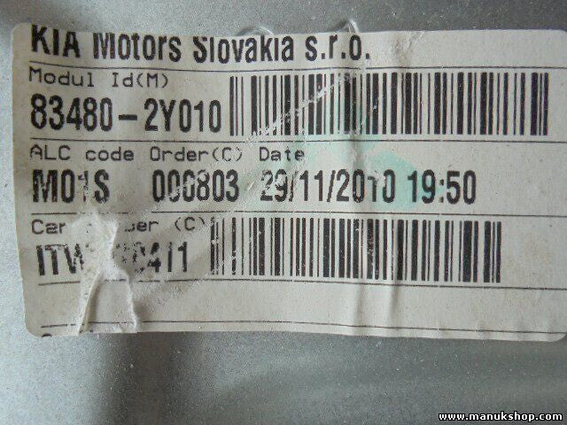 Fensterheber elektrisch hinten rechts Hyundai ix35 1.7 1 15 2010-2014 834802Y010