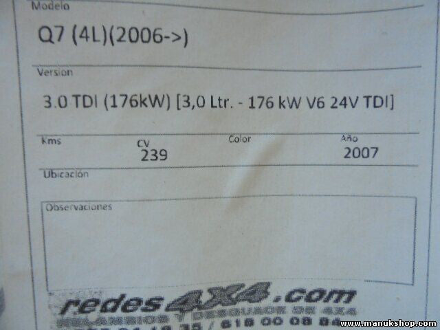 Fensterheber elektrisch hinten rechts Audi Q7 4L 3.0 4L0959802B BR2 4L0839462A