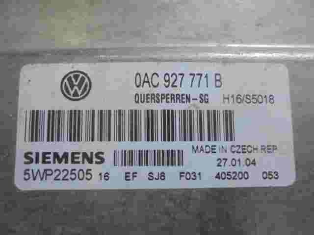 Steuergerät Differential VW Touareg 7L H16/ S5018 0AC927771B SIEMENS 5WP22505