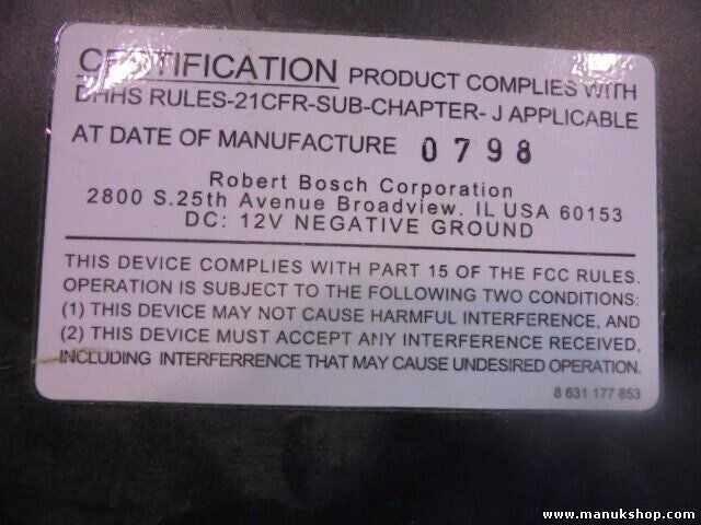 Radio CD Toyota Land Cruiser J10 8631177853 8 631 177 853 RULES-21CFR-SUB
