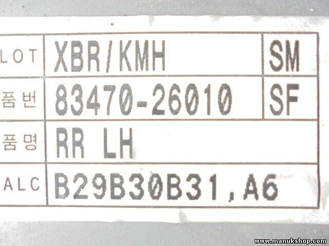 Fensterheber elektrisch hinten Links Hyundai Santa Fe 2002 8347026010 RR LH SM