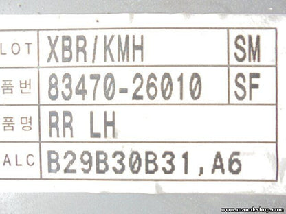 Fensterheber elektrisch hinten Links Hyundai Santa Fe 2002 8347026010 RR LH SM