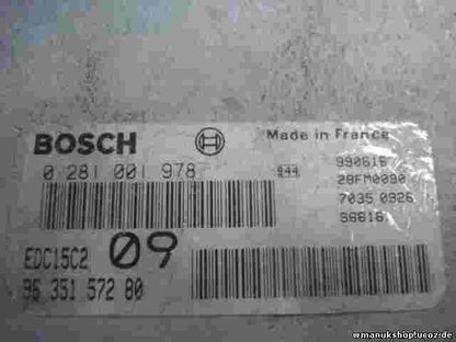 Motorsteuergerät Citroen Xsara Peugeot 306 572 9635157280 EDC15C209 0281001978
