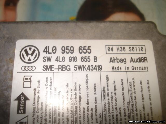 Airbagsensor Airbagsteuergerät Audi 8R A1 A2 Q7 4L0959655 4L0959655B 4LO959655