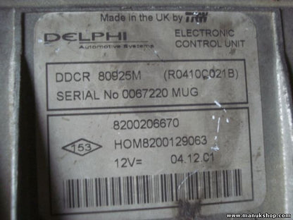 Motorsteuergerät Cilo 8200206670 HOM8200129063 DELPHI R0410C021B DDCR 80925M