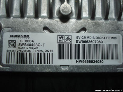 Motorsteuergerät Peugeot 407 2,0 SID803A 5WS40423CT SW9663607080 9663607080