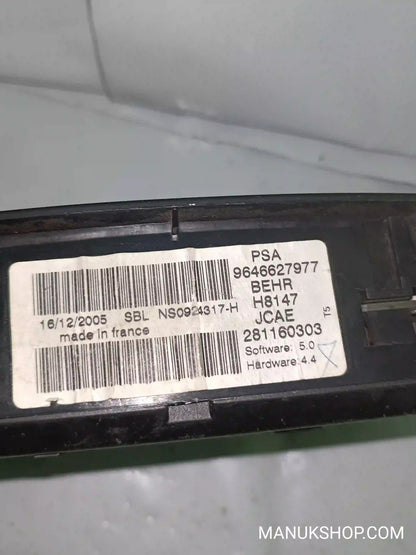 Klimabedienteil Peugeot 307  9646627977 96 466 279 77  NS0924317H 281160303