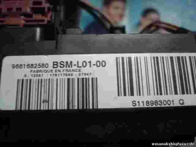 Sicherungskasten Peugeot 407 Citroen L01-00 9661682580 SIEMENS S118983001Q