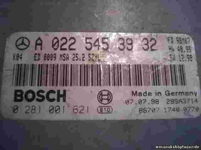 Motorsteuergerät Mercedes K04 ED0009 A0225453932 FD98M07 28SA3714 0281001621