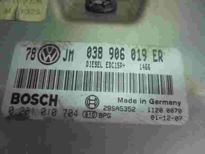 Motorsteuergerät VW Passat 1.9 038906019ER DIESEL EDC15P 1466 BOSCH 0281010704