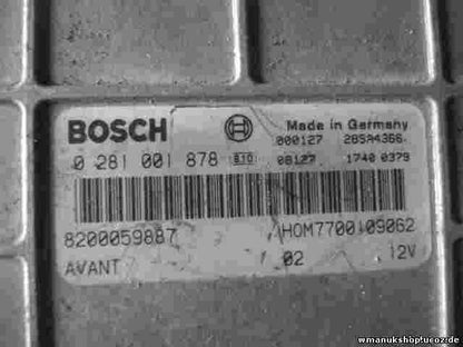 Motorsteuergerät Renault Clio Kangoo II 1.9 8200059887 HOM7700109062 0281001878