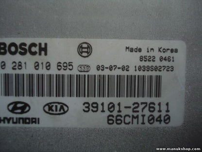 Motorsteuergerät Hyundai Matrix 2001 3910127611 BOSCH 0281010695 66CMI040