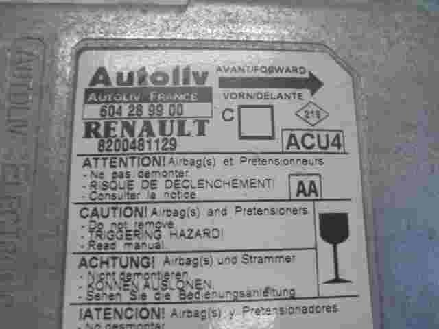 Airbagsensor Airbagsteuergerät Renault Megane II (AA) 8200481129A 604289900