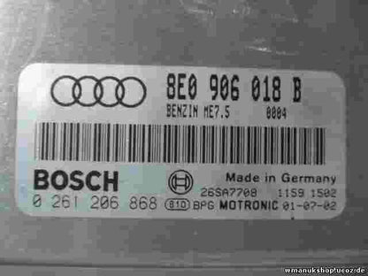 Motorsteuergerät Audi A4 8E B6 ME7.5 8E0906018B 8EO906018B BOSCH 0261206868