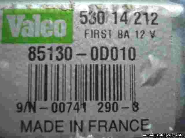 Heckwischermotor wischermotor hinten Toyota Yaris (P1) 851300D010 VALEO 53014212