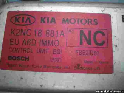 Motorsteuergerät Kia Shuma K2NC18881A 26SA0000 1038301096 1037351933 0261207734