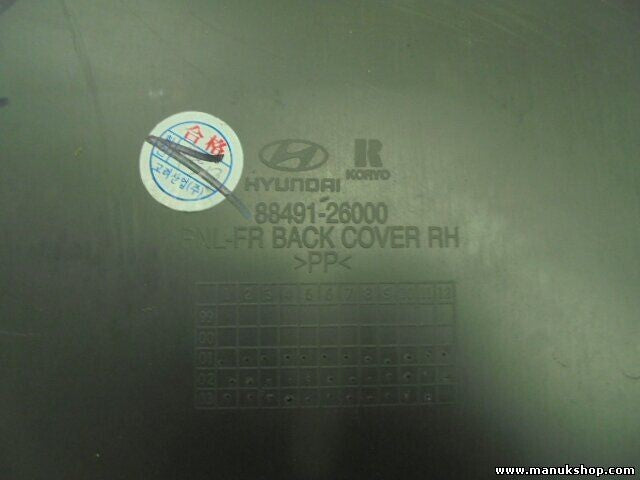 Vorderer Fahrersitz hinten schwarz Hyundai KIA 88491 26000 8849126000