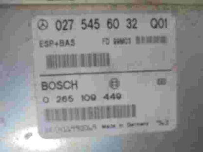 Steuergerät ESP BAS  Mercedes-Benz W168 (Q01) 0275456032 BOSCH 0265109449