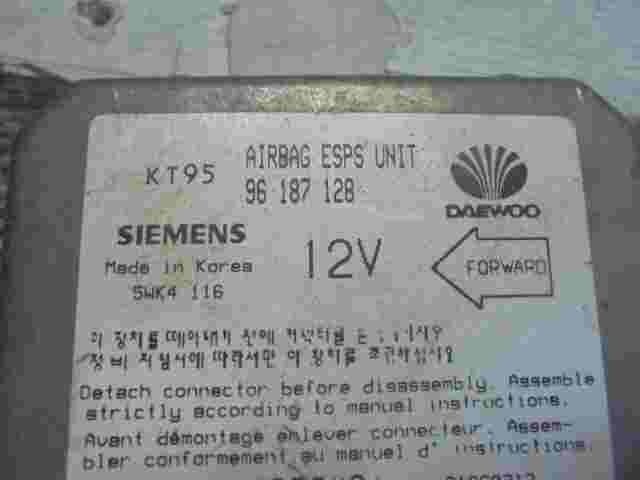 Airbagsensor Airbagsteuergerät Daewoo Chevrolet Nexia KT95 96187128 5WK4116