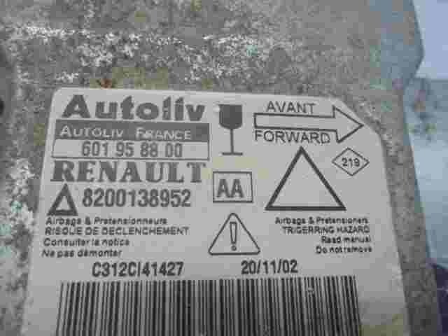 Airbagsensor Airbagsteuergerät Renault Laguna 2 (AA 8200138952 601958800