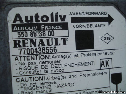 Airbagsensor Airbagsteuergerät Renault Megane (AK) 7700436556 550803800