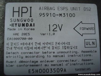 Airbagsensor Airbagsteuergerät Kia Joice SUNGWOO ESPS (ULN) UNIT DS2 95910M3100