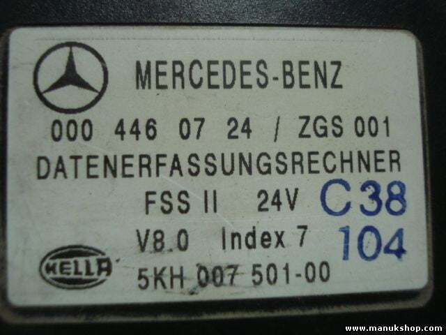 Datenerfassungsrechner Mercedes 0004460724/ZGS Index 7 HELLA 5KH00750100