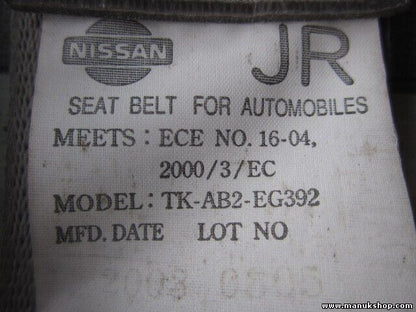 Sicherheitsgurt vorne rechts Nissan X Trail T30 TKAB2EG392 TK AB2 EG392