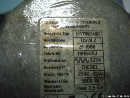 Standheizung Opel SAAB 9-3 9-5 2.2 DIESEL 90585961 12787817 4623302