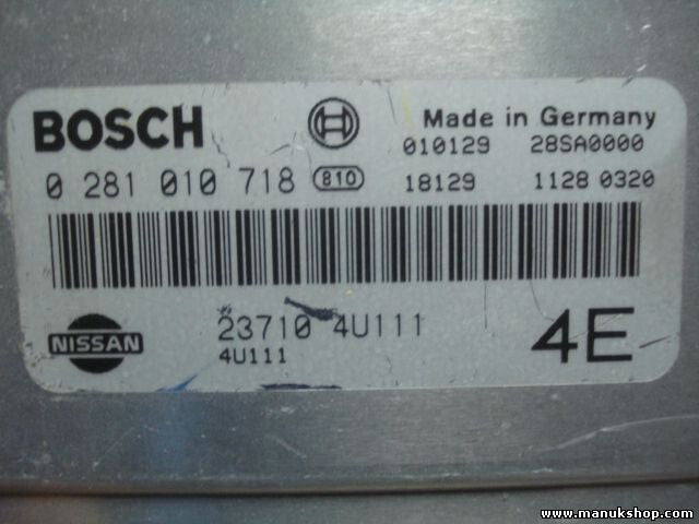 Motorsteuergerät Nissan Almera 4E 237104U111 23710 4U111 BOSCH 0281010718