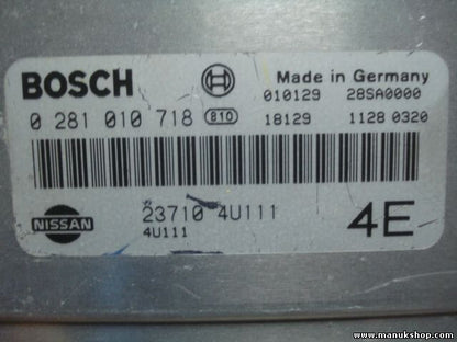 Motorsteuergerät Nissan Almera 4E 237104U111 23710 4U111 BOSCH 0281010718