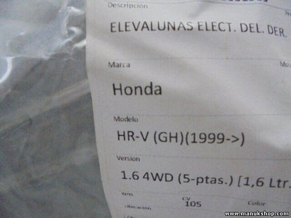 Fensterheber elektrisch Vorne rechts  Honda HRV 1.6 4WD S34 1F05 72211S30003