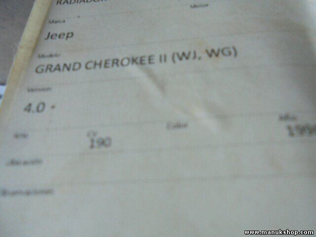 Wasserkühler Jeep Grand Cherokee 4.0 V-33 NISSENS 60989 025726 52005166 52005169